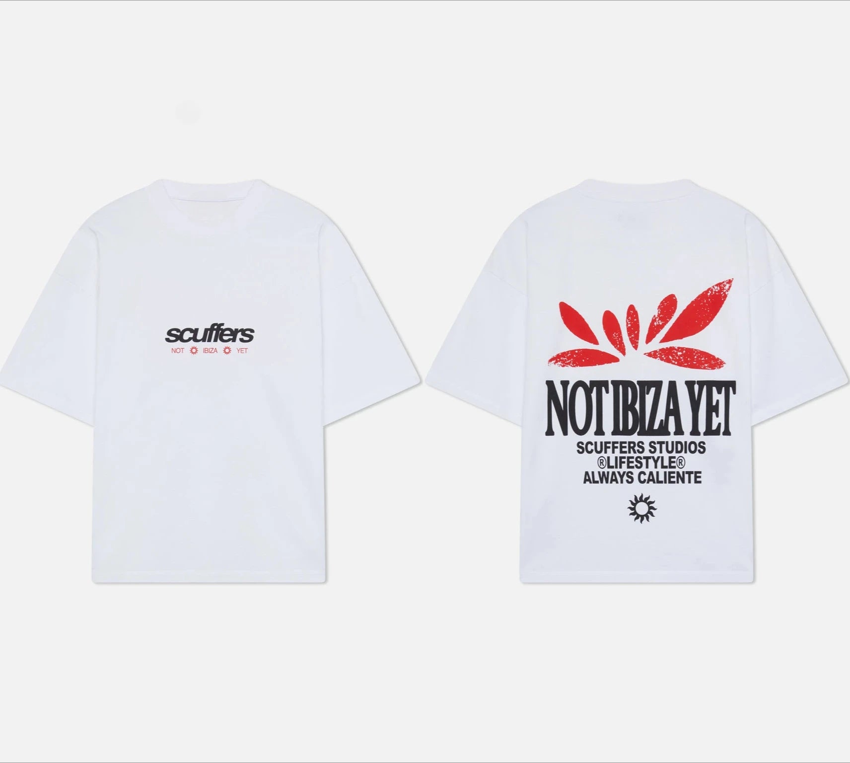 2025 Spanish Street Tide Brand Printed Men Women Surf Vacation Casual T-shirt Trendy Brand Scuffers Street Short Sleeves Top