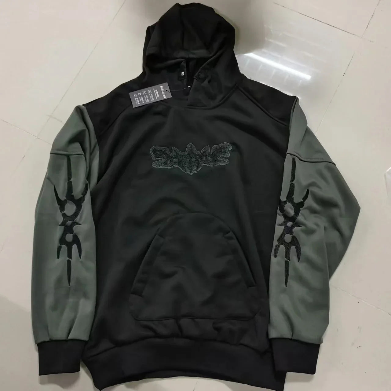 Punk Hip-Hop Embroidered Hoodie