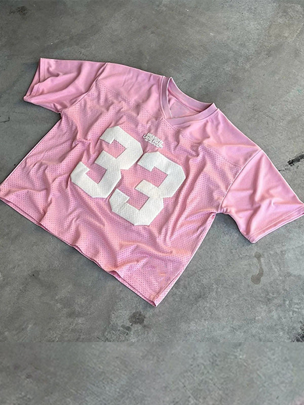 Multi Color Y2k Bedrukt Oversized T-shirt met Korte Mouwen