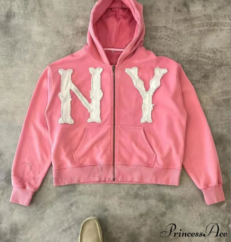 Trendy Retro Embroidered Oversized Comfortable Hoodie