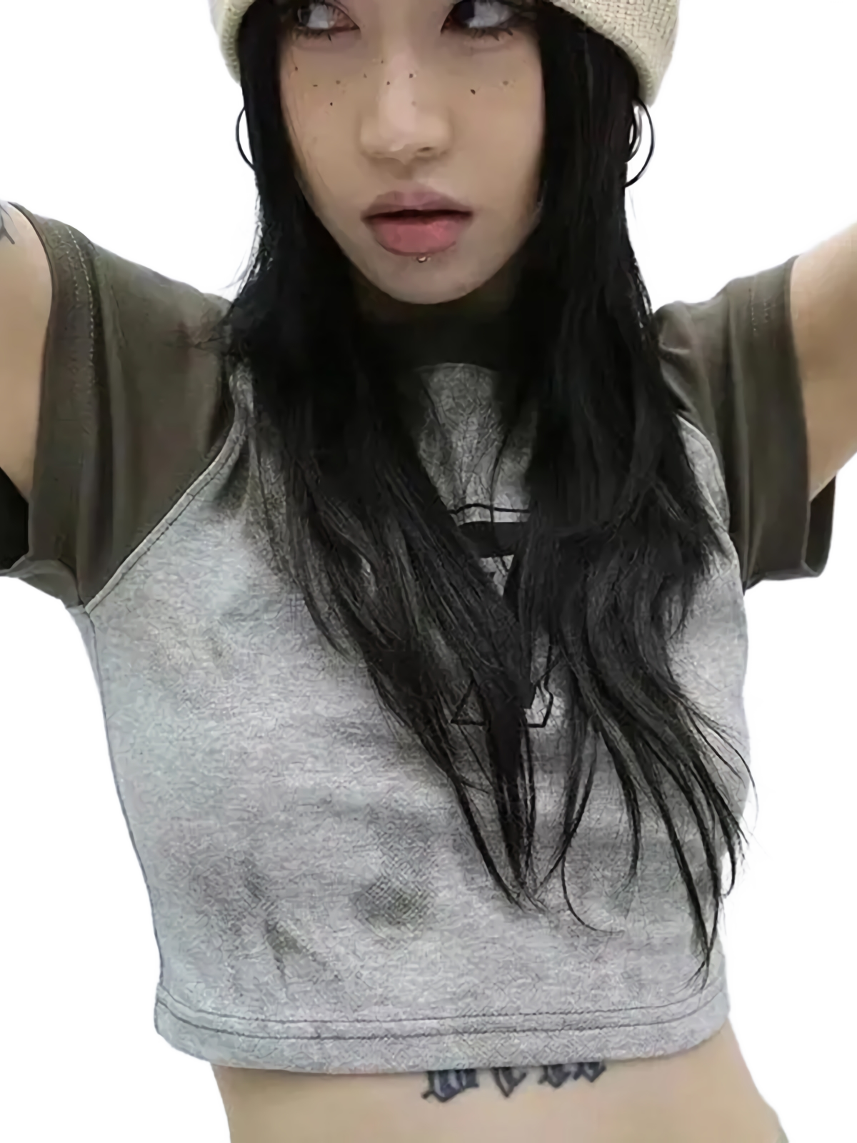 'Varsity' Cropped Cotton T-Shirt