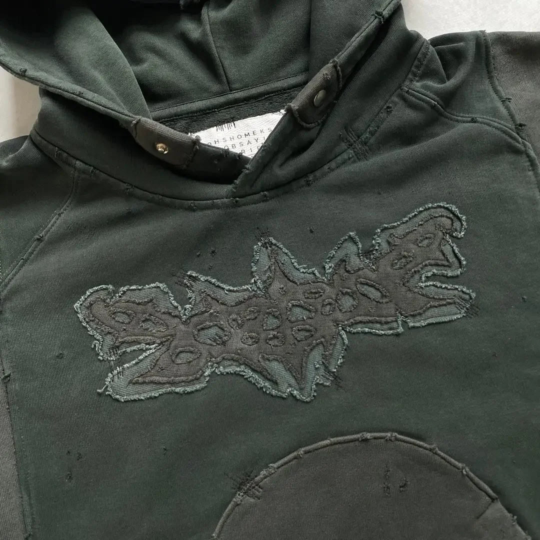Punk Hip-Hop Embroidered Hoodie
