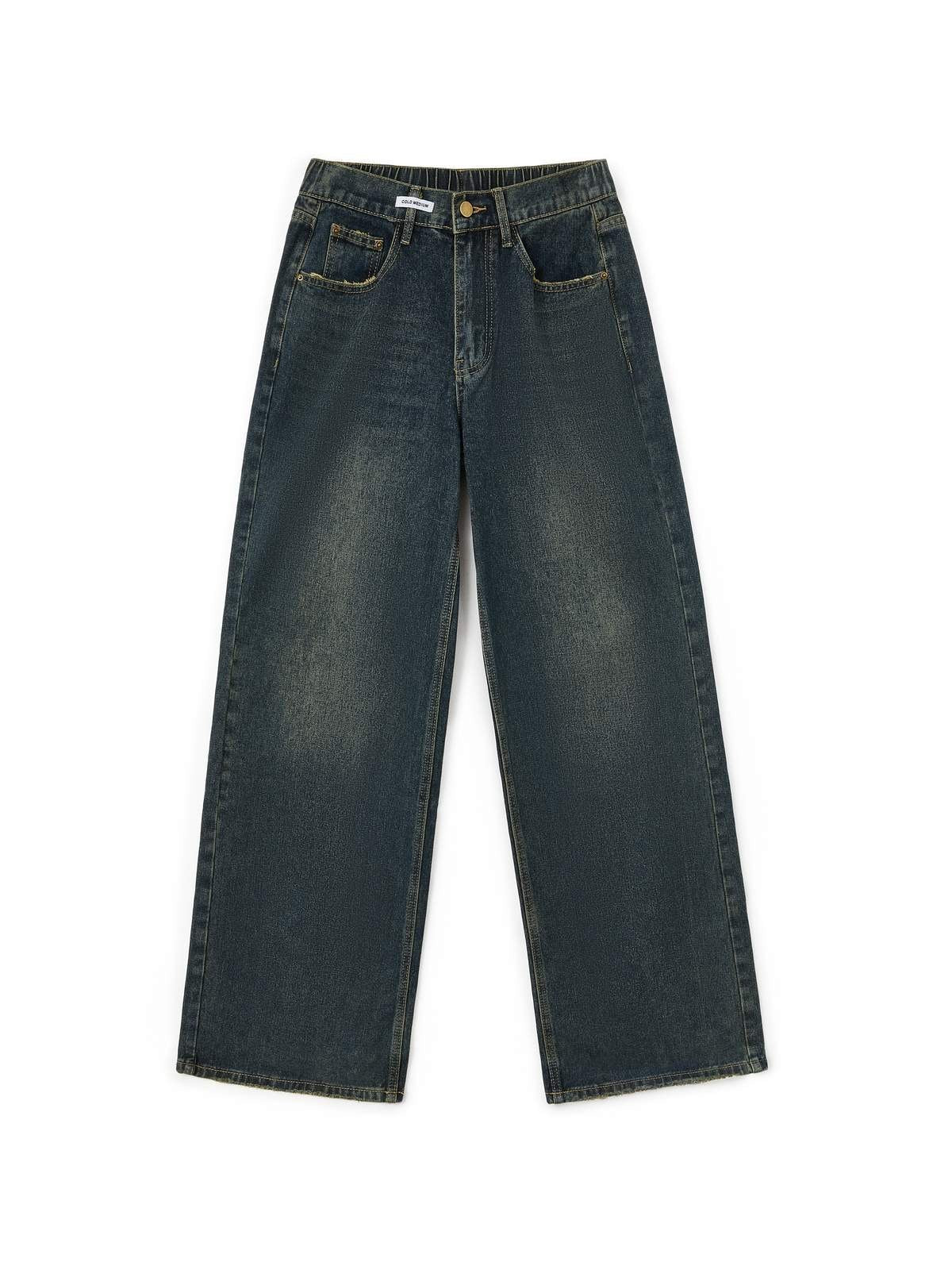 Vintage flodderige Boyfriend-jeans met verwassen effect