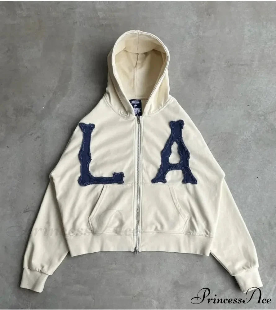 Trendy Retro Embroidered Oversized Comfortable Hoodie